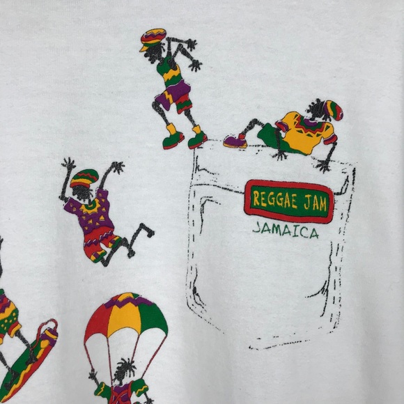 Vintage 1995 Reggae Jam Music Art T-Shirt - Picture 4 of 6